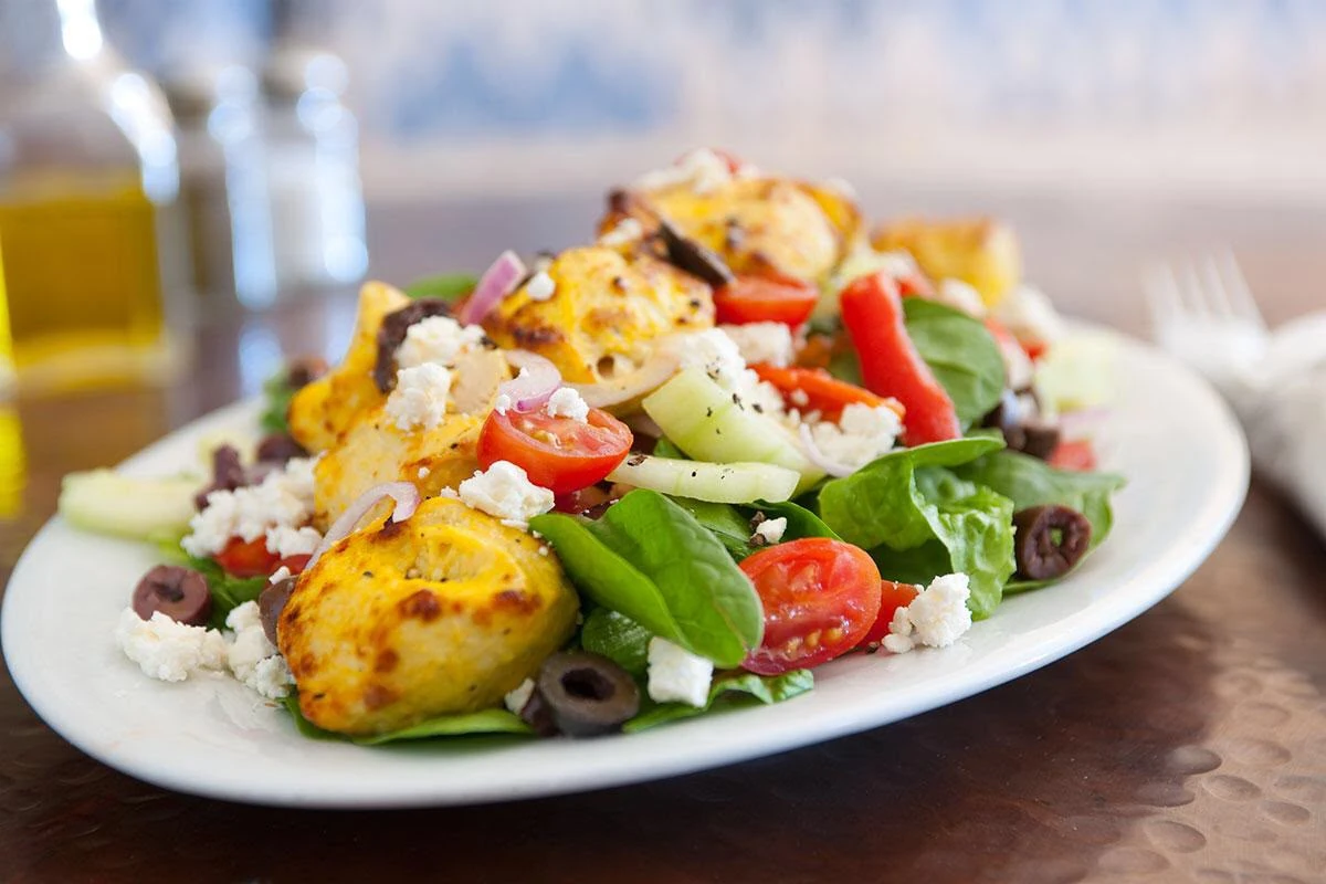 A colourful salad plate at David's Deli